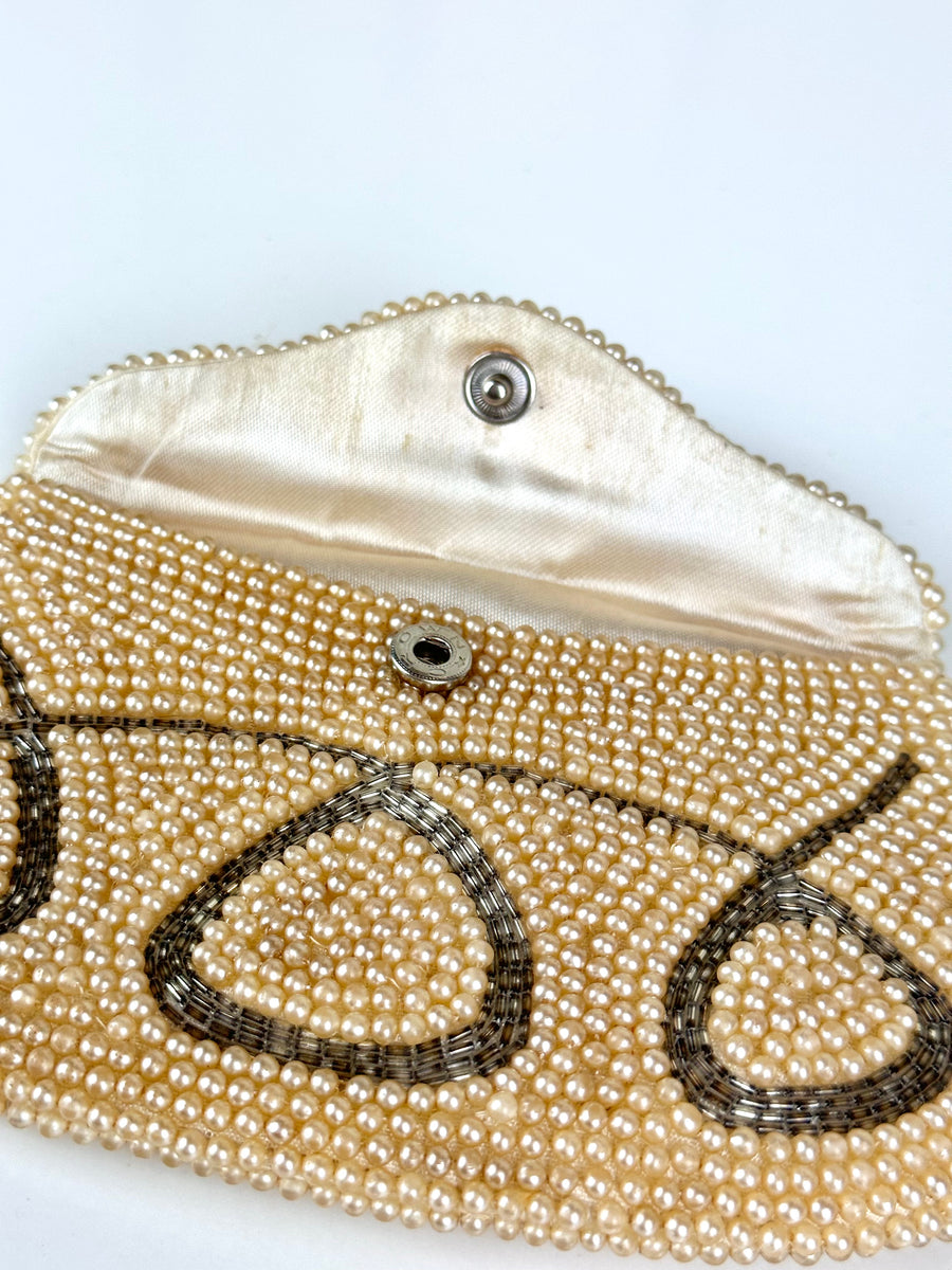 vintage beaded clutch purse