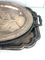 SILVER-PLATE SERVING TRAY