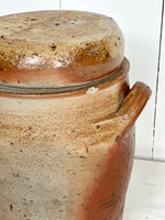 ANTIQUE STONEWARE FRENCH CONFIT POT