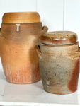 ANTIQUE STONEWARE FRENCH CONFIT POT