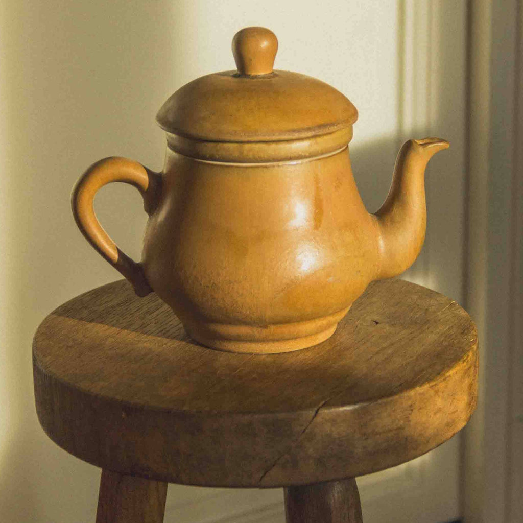 FRENCH VINTAGE STONEWARE TEA POT
