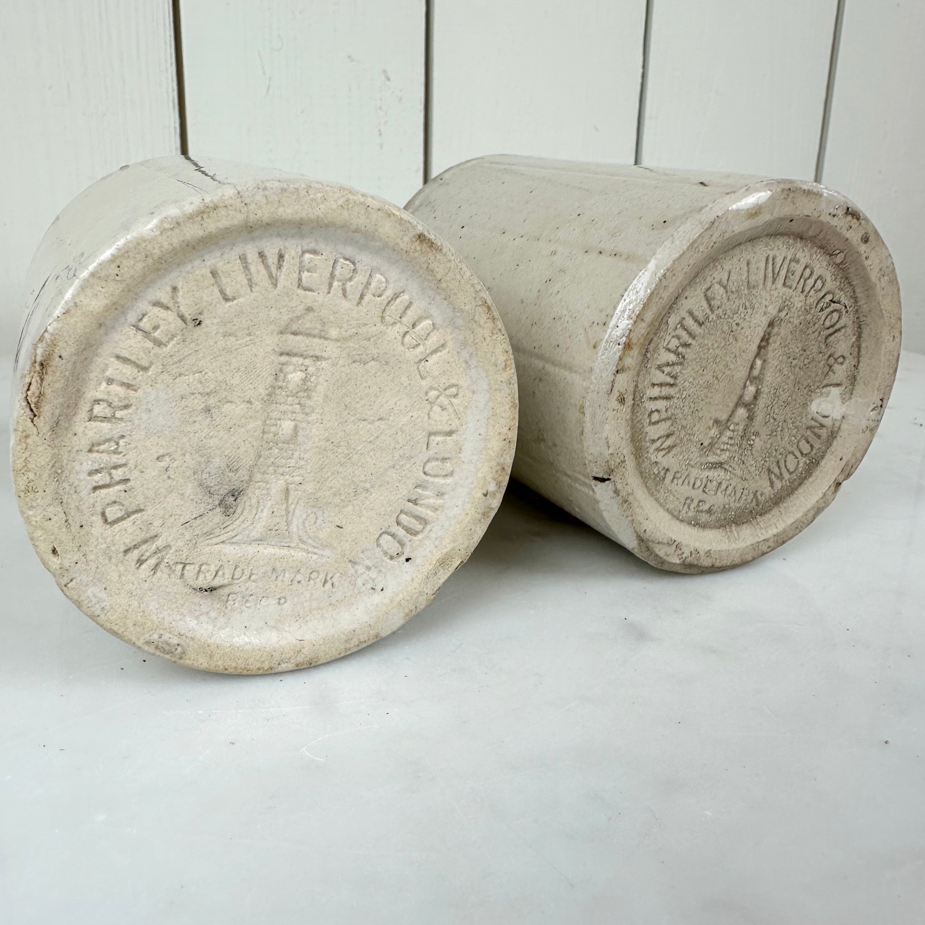 antique english stoneware jam jar markings