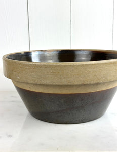 VINTAGE DIP GLAZED STONEWARE BOWL