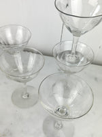 VINTAGE ETCHED CHAMPANGE COUPE