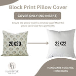 HAND BLOCKED PRINTED PILLOW - GWEN
