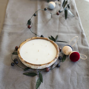 WOOD BOWL CANDLE