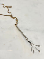 STERLING SILVER SWIZZLE STICK NECKLACE