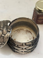SILVER PLATE HONEY POT