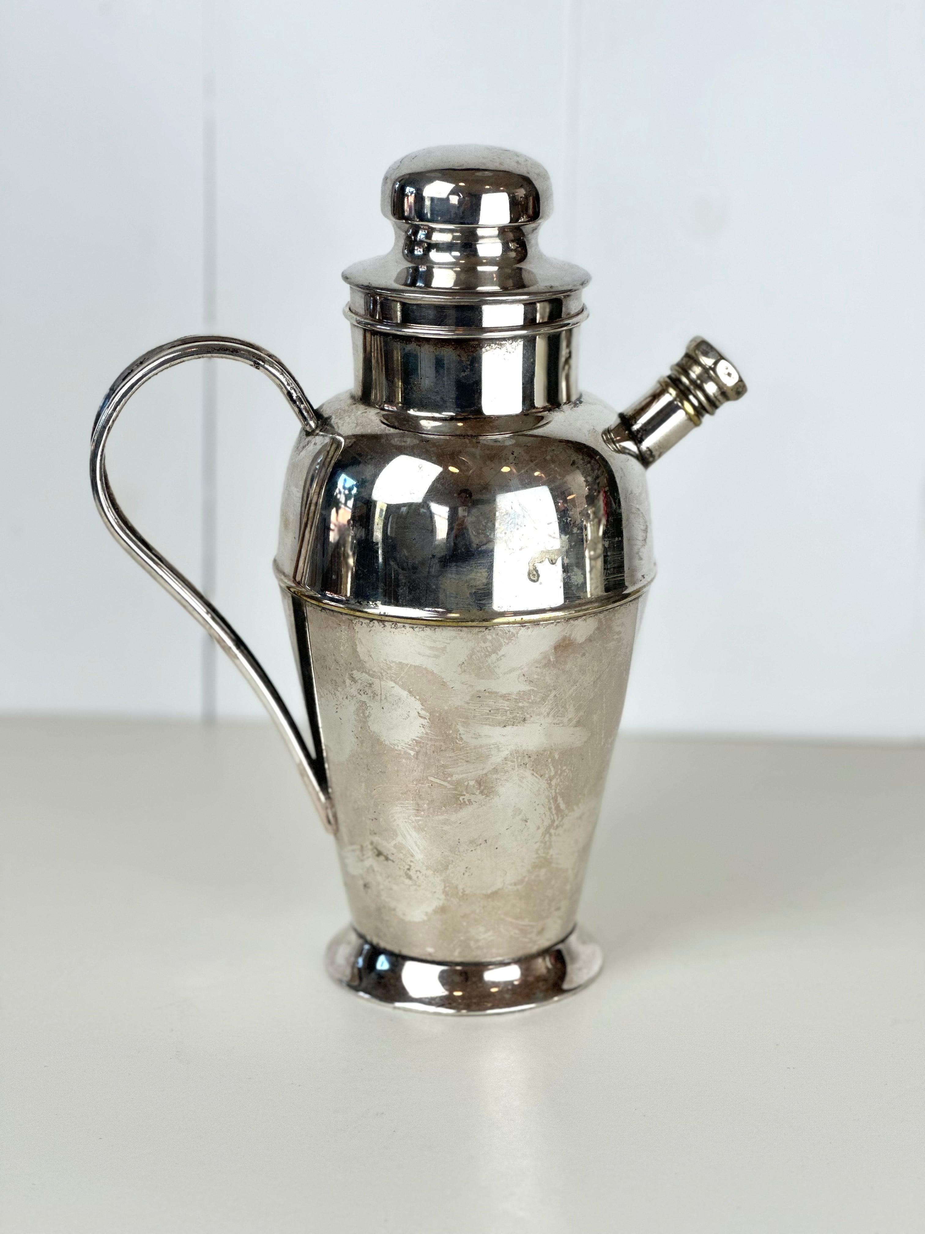 SILVER PLATE COCKTAIL SHAKER PITCHER