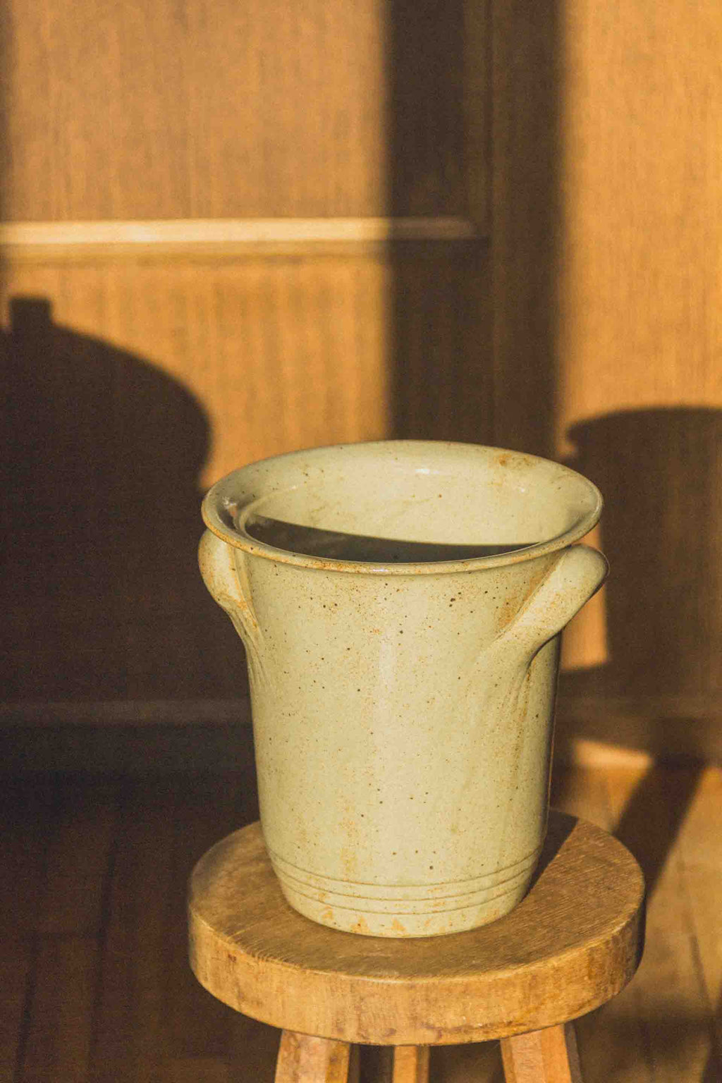 FRENCH STONEWARE CHAMPAGNE BUCKET