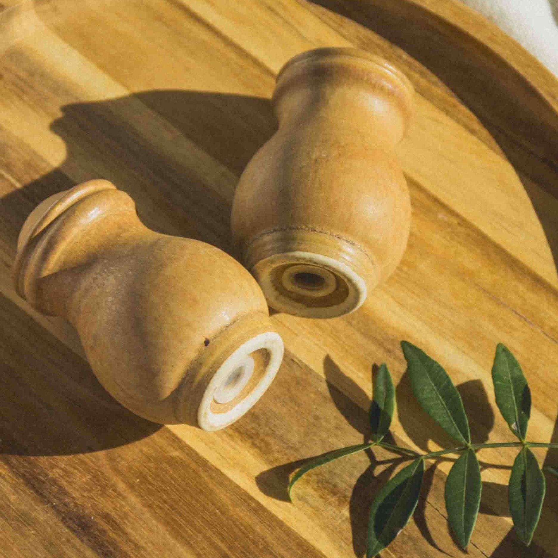 VINTAGE FRENCH SALT + PEPPER SHAKER SET