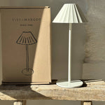 RUFFLED CORDLESS BISTRO LAMP