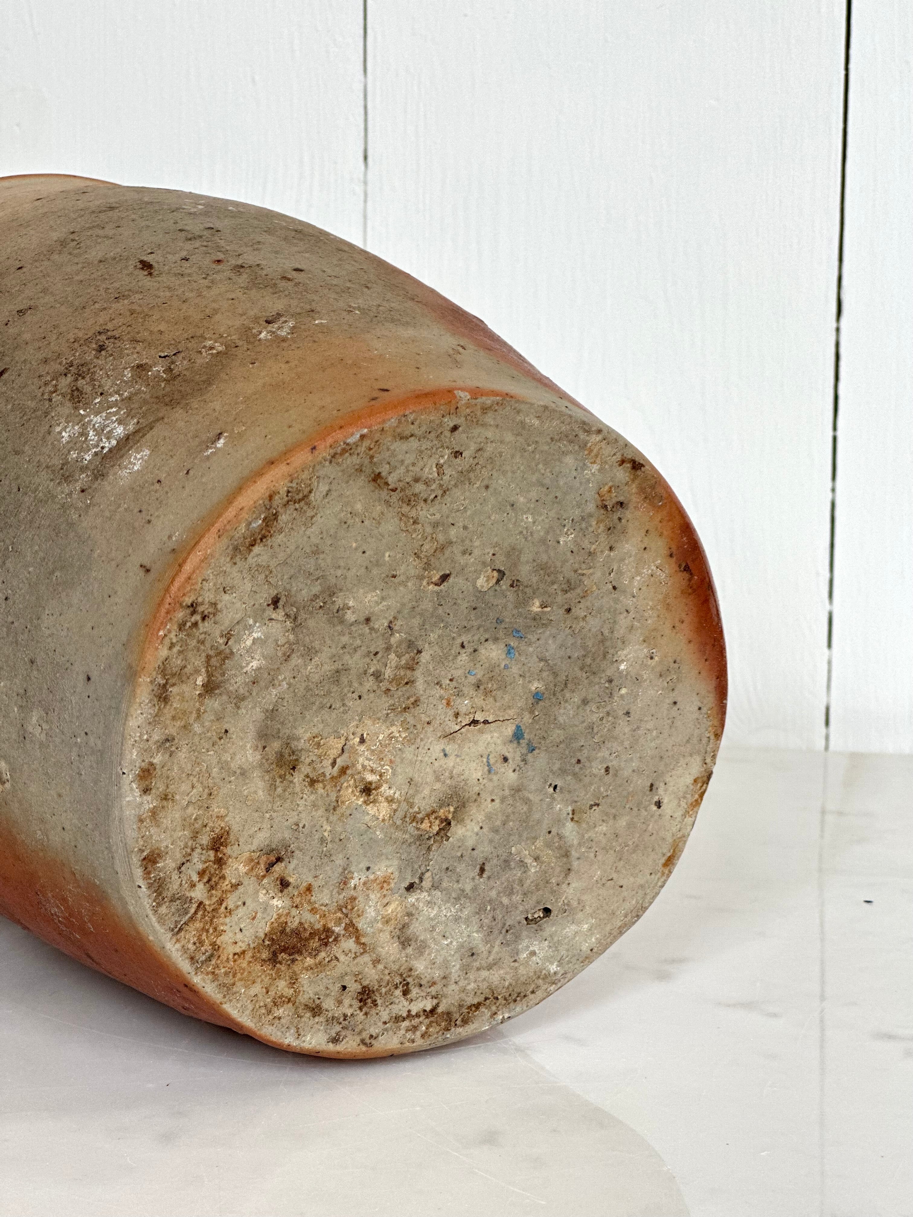 ANTIQUE STONEWARE FRENCH CONFIT POT