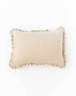 Ruffle trim linen pillowcase: Natural linen / US Queen (20x30" / 51x76 cm)