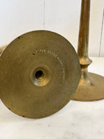 MID CENTURY BRASS CANDLESTICKS