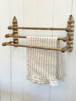 ANTIQUE WOOD TOWEL BAR