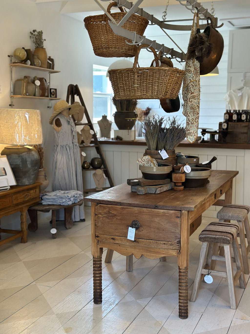 ANTIQUE FRENCH BAKERS TABLE
