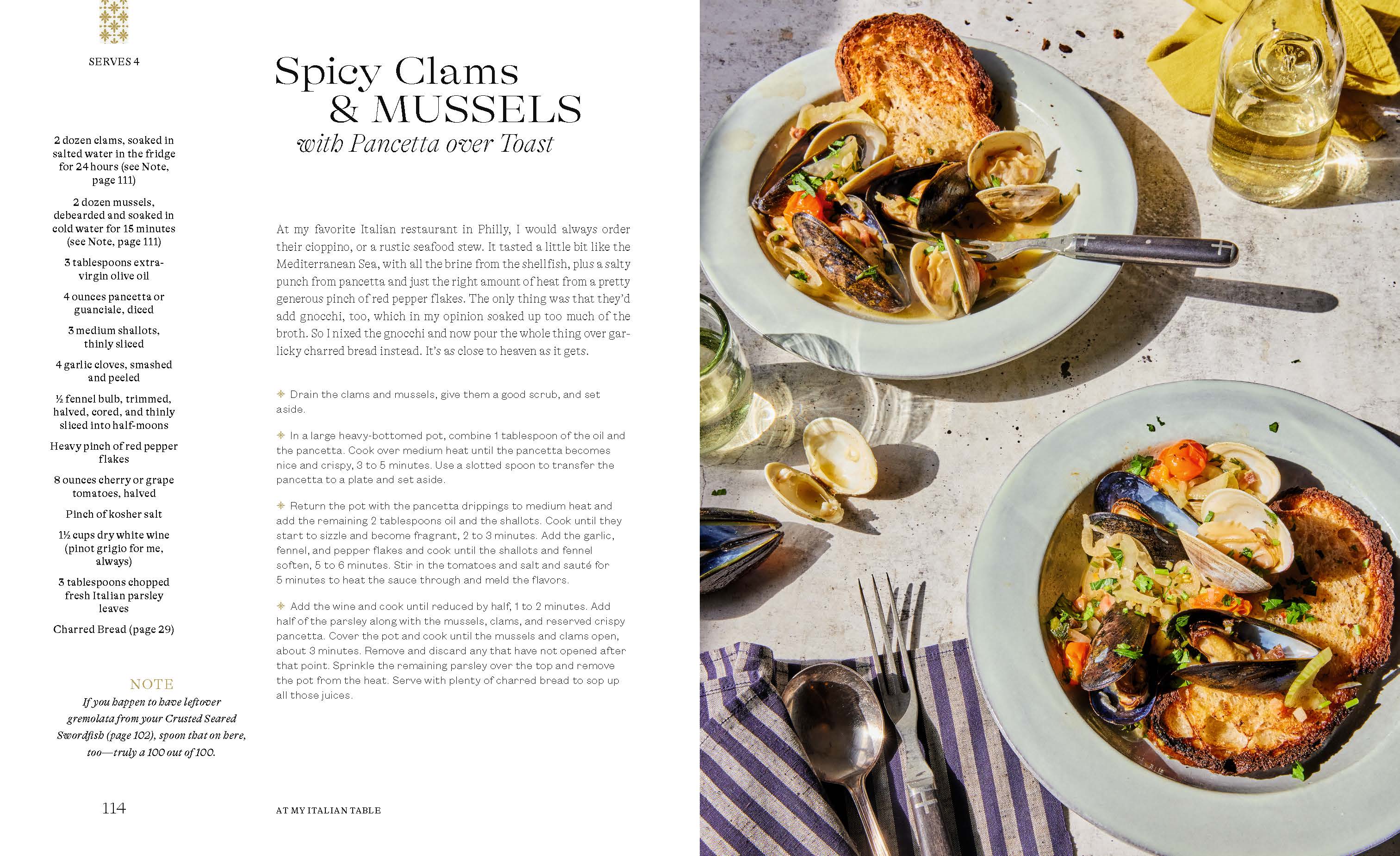 AT MY ITALIAN TABLE COOKBOOK