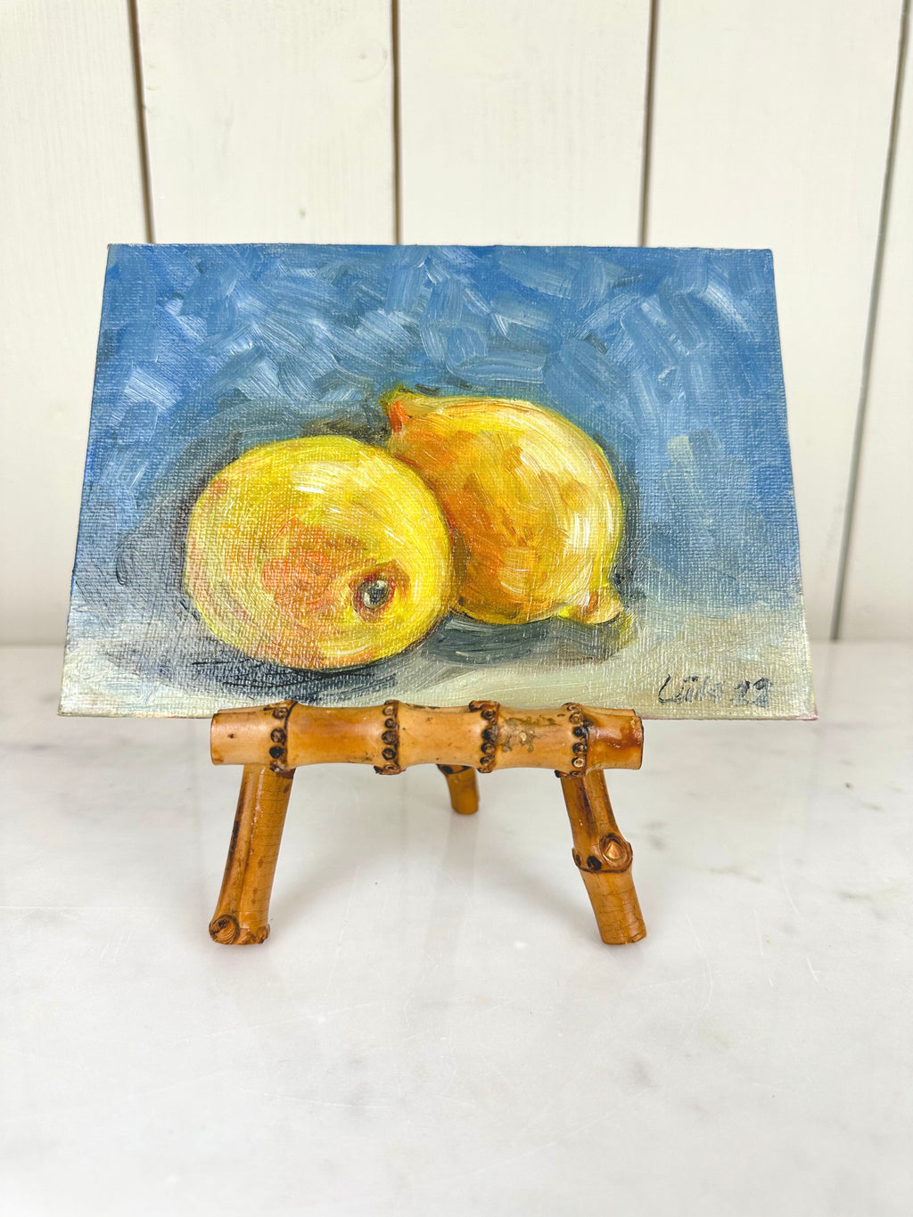 still life lemon oil painting