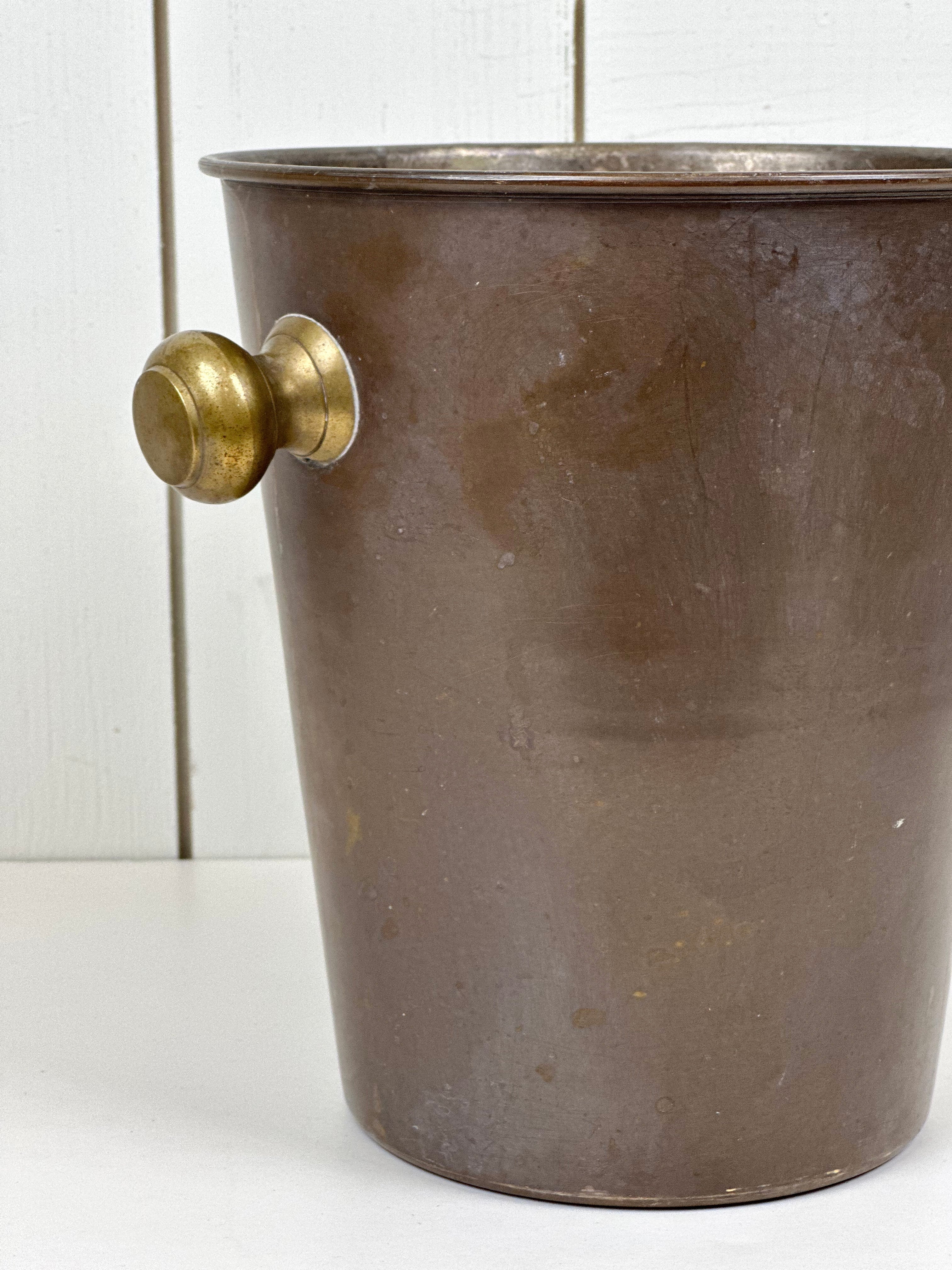 vintage brass champagne ice bucket