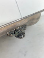 SILVER-PLATE SERVING TRAY