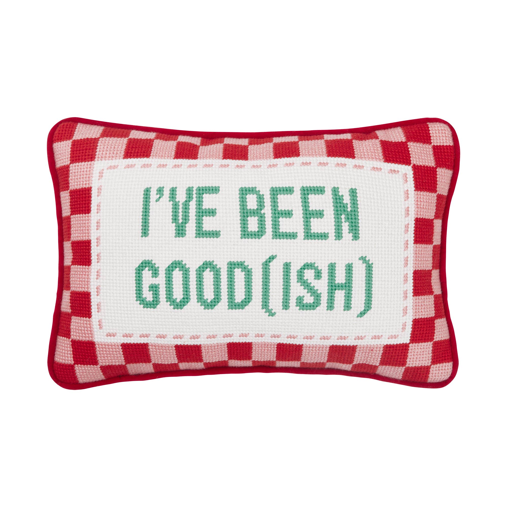 EMBROIDERED NEEDLEPOINT PILLOW