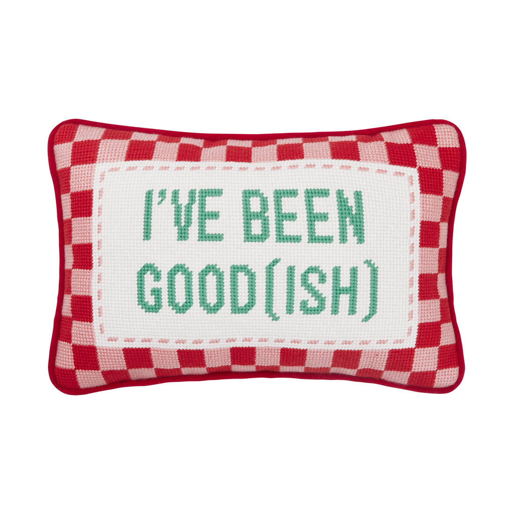 EMBROIDERED NEEDLEPOINT PILLOW