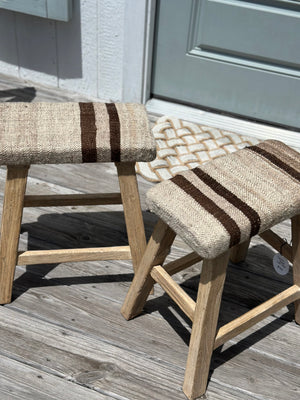 TURKISH WOOL ELM STOOL