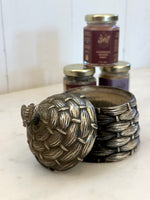 SILVER PLATE HONEY POT