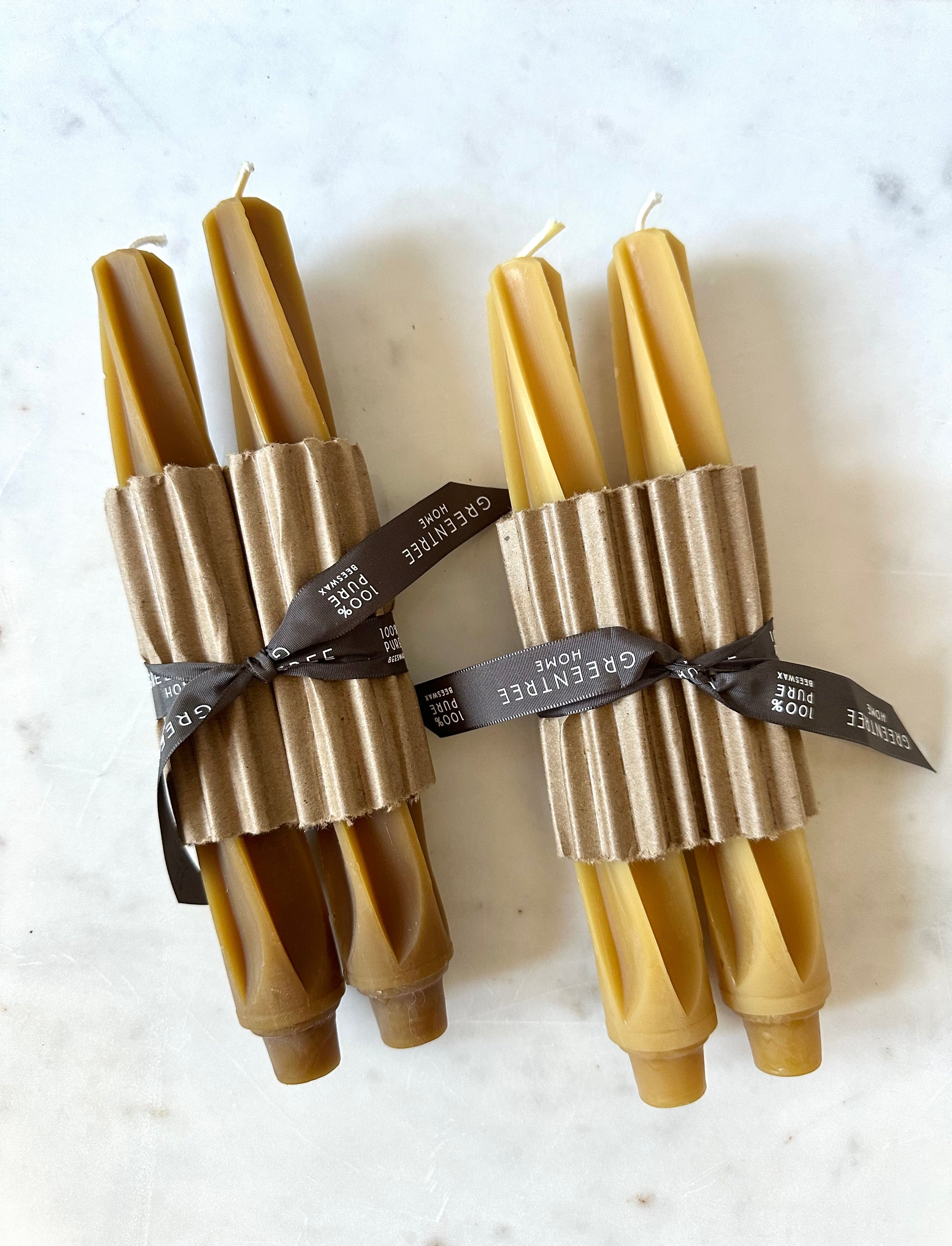 TWIST BEESWAX TAPERS - PAIR