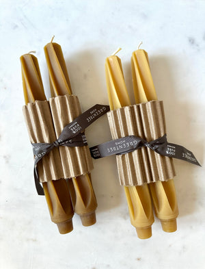 TWIST BEESWAX TAPERS - PAIR