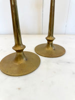 MID CENTURY BRASS CANDLESTICKS