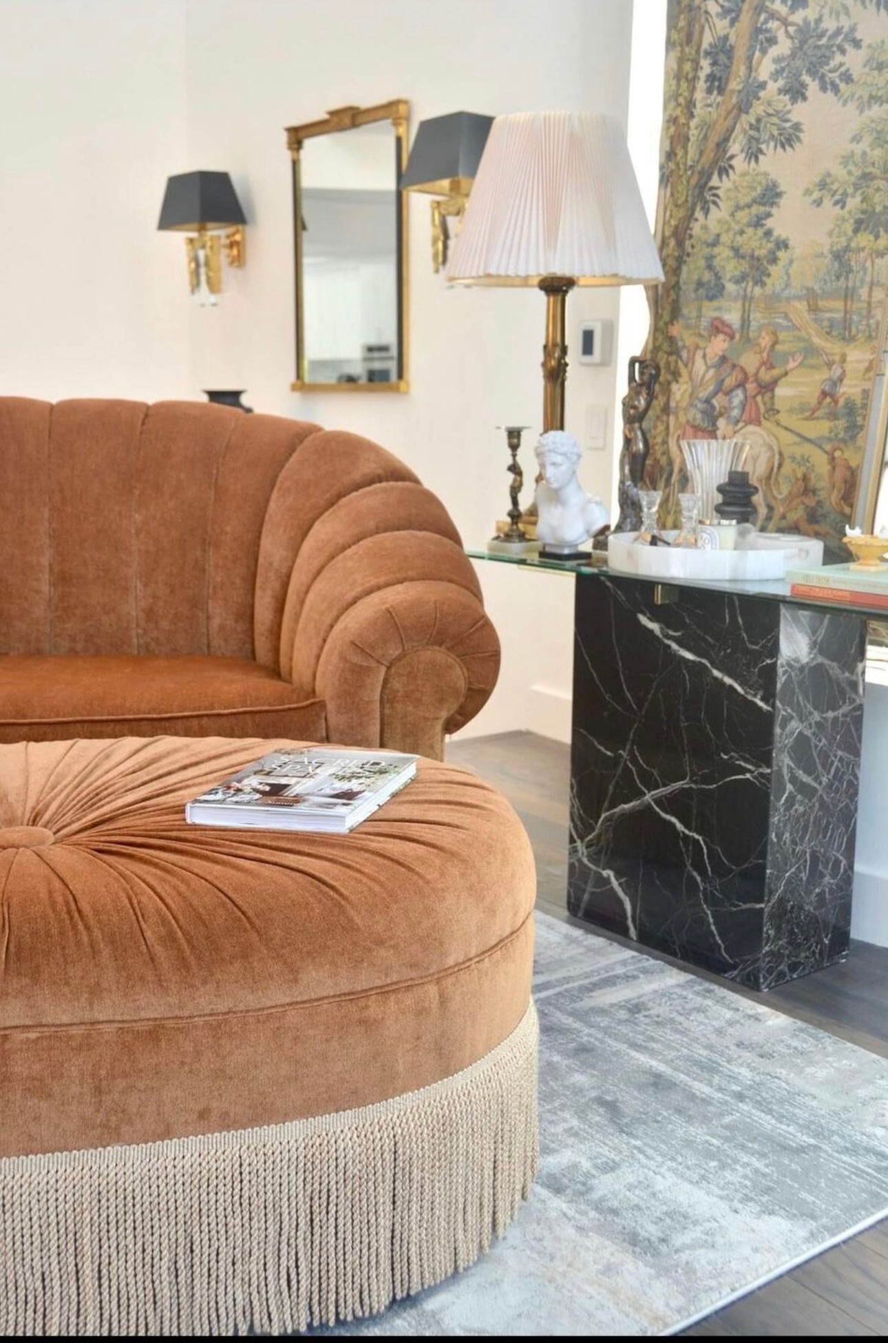 VINTAGE FRINGE LOVE SEAT