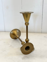 MID CENTURY BRASS CANDLESTICKS