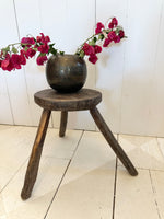 PRIMITIVE WOOD STOOL