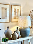 ANTIQUE FRAMED SWEDISH PRESSED HERBARIUMS STYLED ON WALL