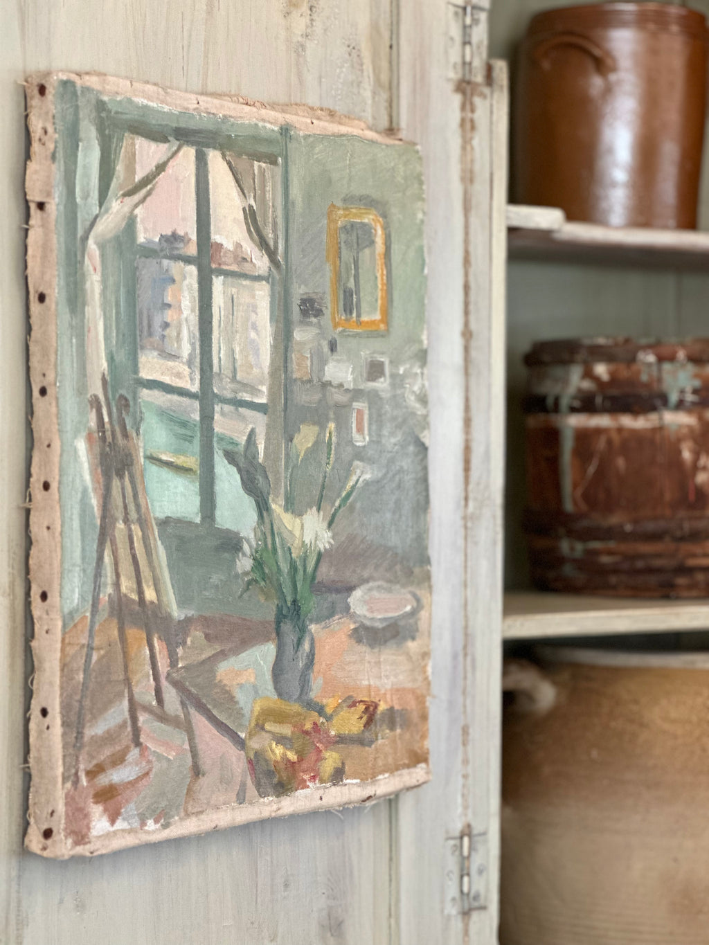 ANTIQUE FRENCH OIL PAINTING 