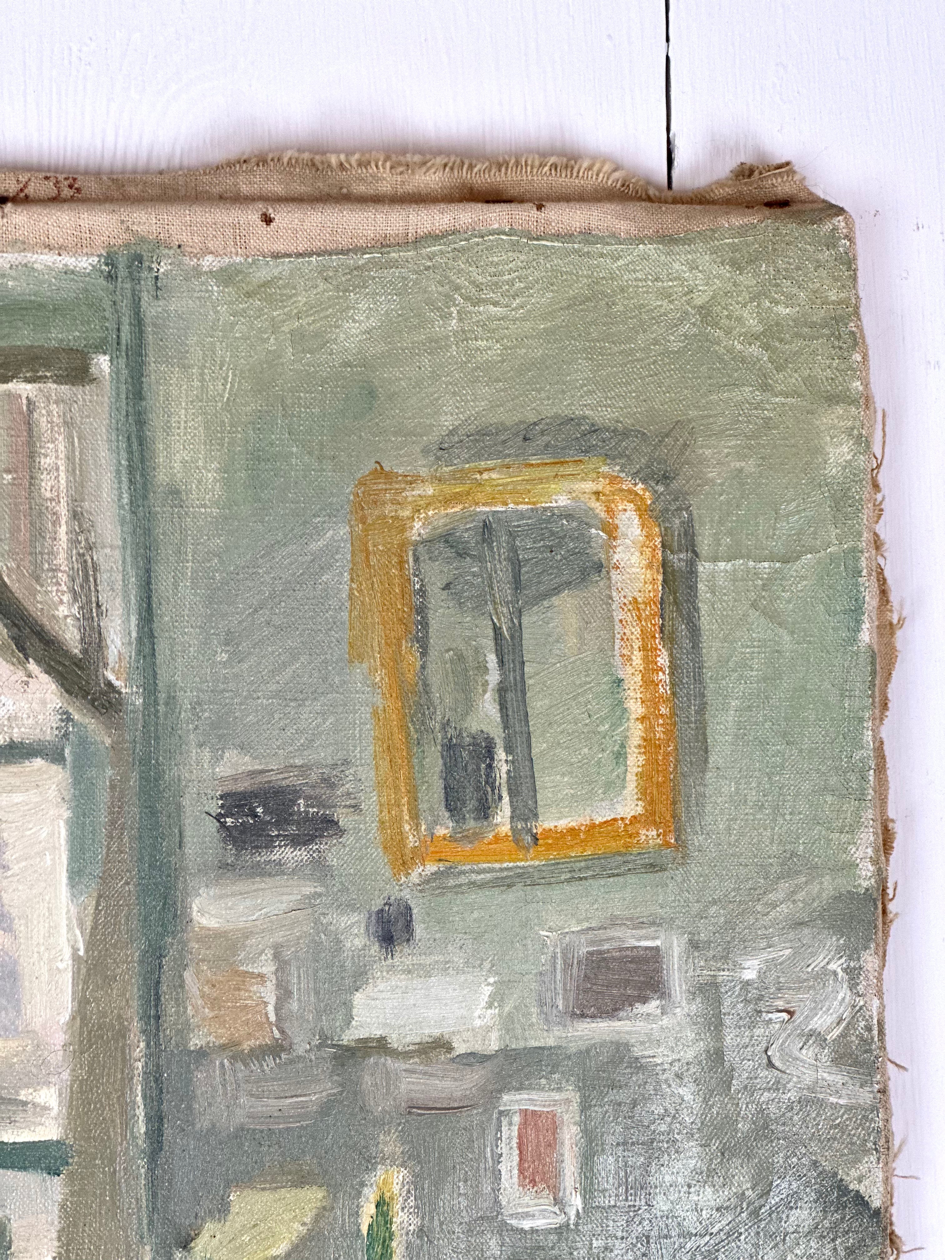 ANTIQUE FRENCH OIL PAINTING 