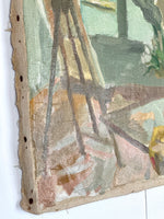ANTIQUE FRENCH OIL PAINTING 