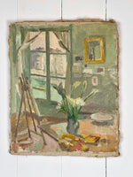 ANTIQUE FRENCH OIL PAINTING 