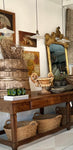 ANTIQUE FRENCH OPALINE PENDANT LIGHT STYLED 