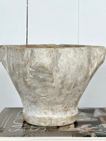 ANTIQUE FRENCH STONE MORTAR SIDE VIEW DETAIL