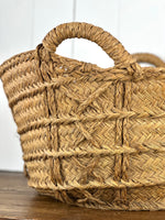 ANTIQUE SPANISH GATHERING BASKET DETAIL