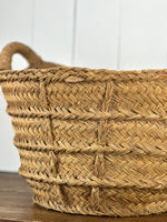 ANTIQUE SPANISH GATHERING BASKET DETAIL