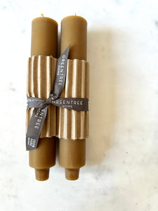 COLUMN BEESWAX TAPERS - PAIR
