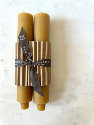 COLUMN BEESWAX TAPERS - PAIR