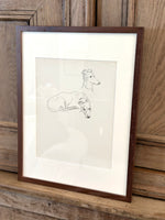 FRAMED DOG SKETCH