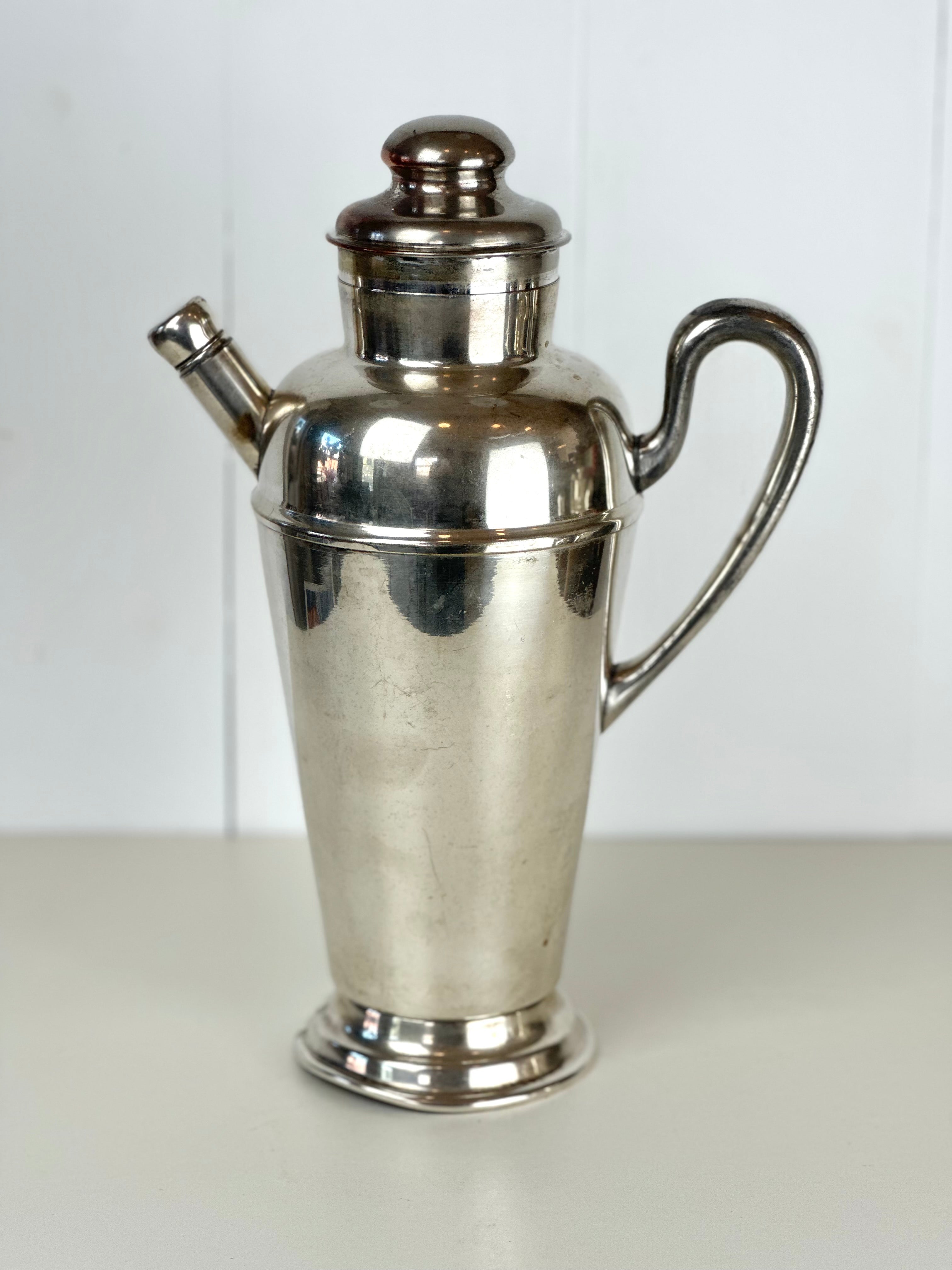 SILVER PLATE COCKTAIL SHAKER PITCHER