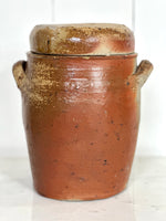 ANTIQUE STONEWARE FRENCH CONFIT POT