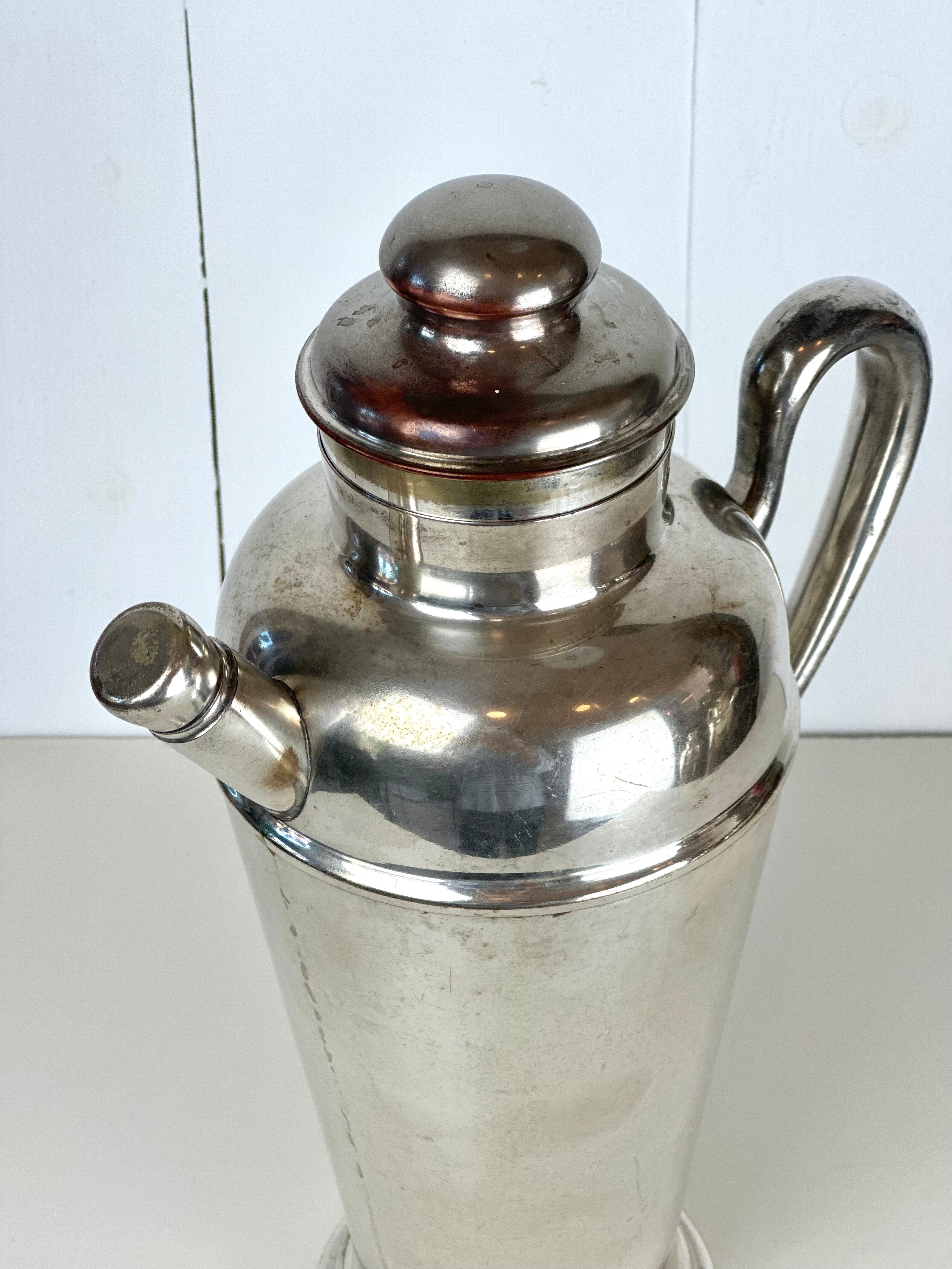 SILVER PLATE COCKTAIL SHAKER PITCHER